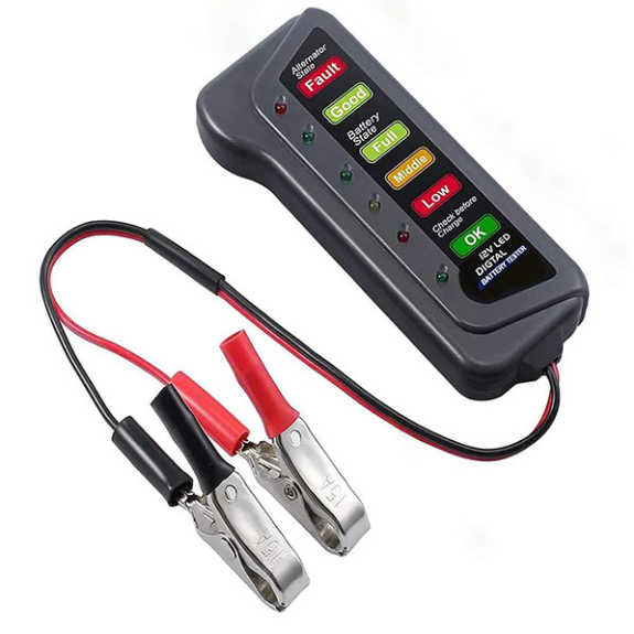 Tester digitale 12V per batteria e alternatore Auto/Moto - 6 LED-Leggi tutto