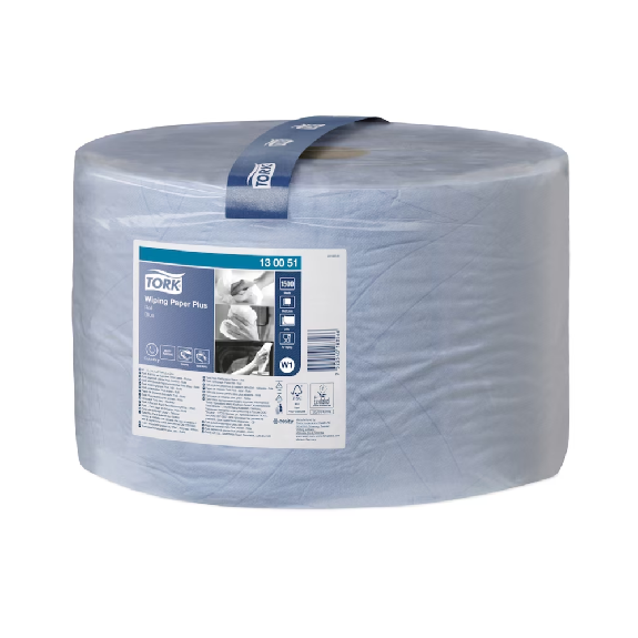 Tork 130051 Starke Mehrzweck-Papierwischtücher Premium W1 2-lagig 510m/23,5cm | Karton (1 Rollen)-Beschreibung lesen