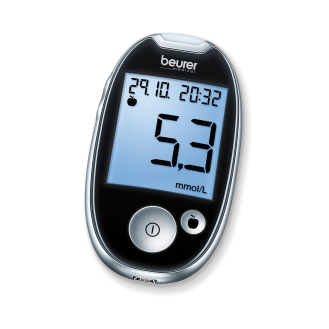 Beurer Blutzuckermessgerät GL 44 mmol/L - black, purple, white - Schwarz-Leggi tutto