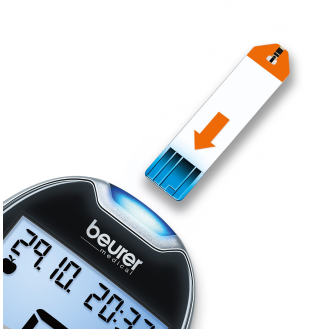 Beurer Blutzuckermessgerät GL 44 mmol/L - black, purple, white - Schwarz-Leggi tutto