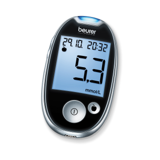 Beurer Blutzuckermessgerät GL 44 mmol/L - black, purple, white - Schwarz-Leggi tutto