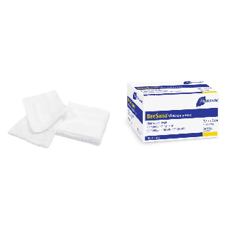 BeeSana Vlieskompresse, unsteril, 4-fach, 30 g, 10 x 20 cm | Packung (100 Stück)-Beschreibung lesen