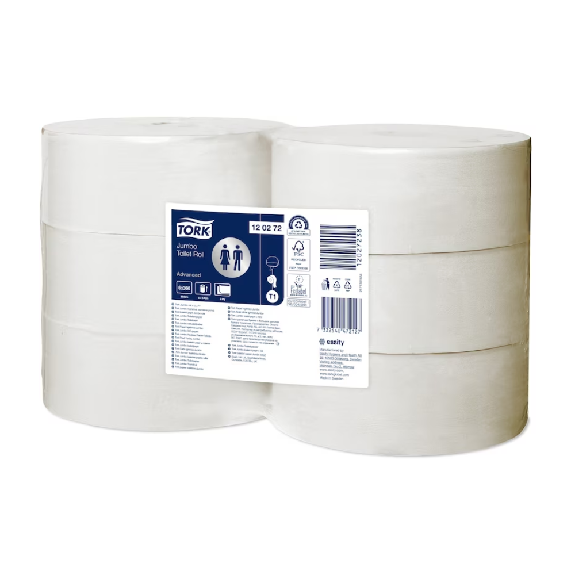 Tork 120272 Jumbo Toilettenpapier Advanced T1 2-lagig | Karton (6 Rollen) Tork 120272 Jumbo Toilettenpapier Advanced T1 2-lagig | Karton (6 Rollen)-Beschreibung lesen