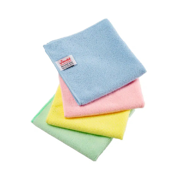 Vileda Professional MicroTuff Base Chiffon en microfibre - Paquet de 5 - Jaune | Pack (5 lingettes)-Leggi tutto