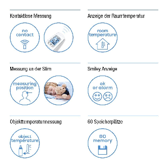 Beurer kontaktloses Fieberthermometer FT 90-Beschreibung lesen