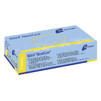 Meditrade Nitril Handschuhe NextGen EN 455, puderfrei, blau, 100 Stk. - XS / Blau | Packung (100 Handschuhe)-Beschreibung lesen