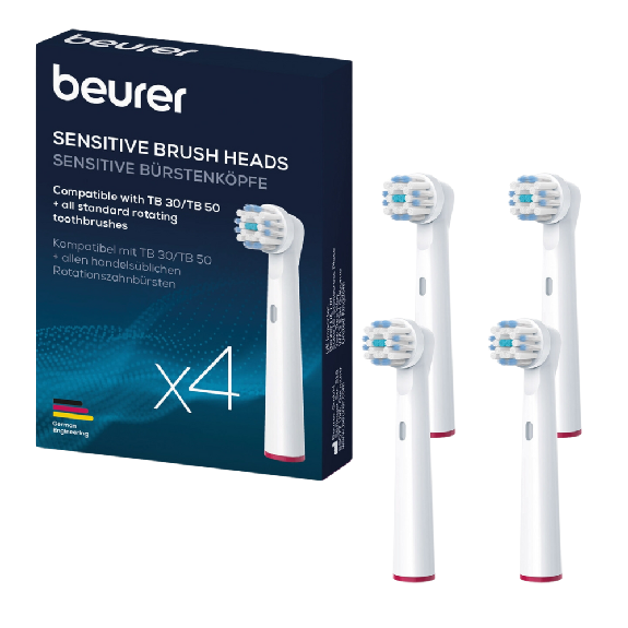 Beurer tête de brosse sensible pour TB 30 / TB 50 4 pièces | Paquet (4 pièces)-Lire la description