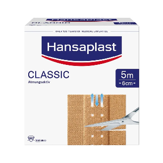 Hansaplast Classic Pflaster - 5 Meter - 5 m x 6 cm | Packung (5 m)-Leer más