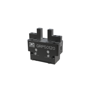 Gruppo pinza con doppio gripper GRP50120 completo di ganasce per pezzi non tondi e flangia di connessione a robot SQ-75T-Leggi tutto
