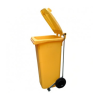 Cubo de basura amarillo 80 litros con pedal