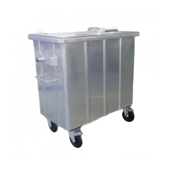 Contenedor de basura de 800 litros galvanizado-Leer más