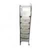 Carro metálico para transporte eficiente de cajas 600x400mm con estantes ajustables