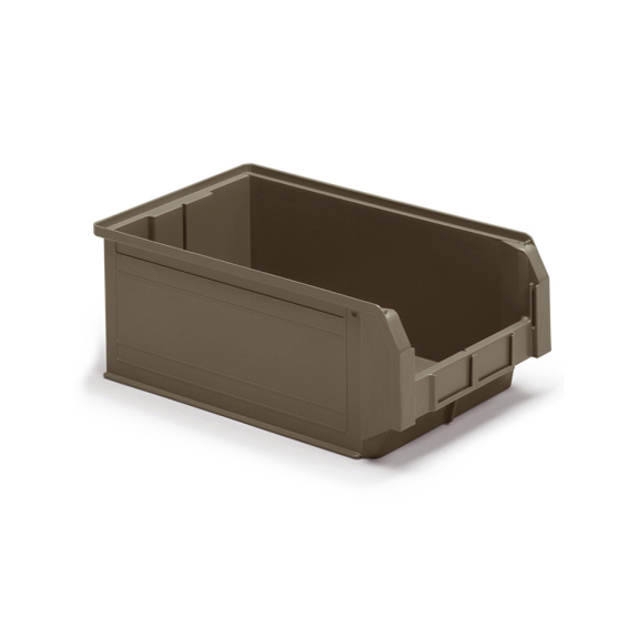 Contenitore a Bocca di Lupo Reciclato REPLAST Grigio Scuro Misura 4 - 310 x 500 x 200h mm - 28lt-Leggi tutto