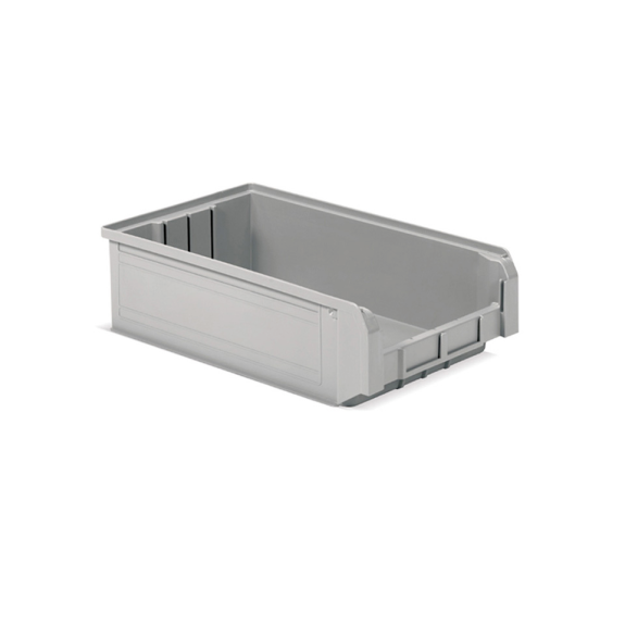 Contenitore a Bocca di Lupo Reciclato REPLAST Grigio Scuro Misura 4A2 - 310 x 500 x 145h mm - 20lt-Leggi tutto