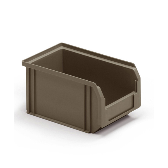 Contenitore a Bocca di Lupo Reciclato REPLAST Grigio Scuro Misura 2 - 150 x 230 x 125h mm - 3,8lt-Leggi tutto