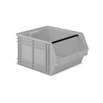 Contenitore a Bocca di Lupo Grigio Misura 5P4 - 470 x 535 x 300h mm - 63lt-Leggi tutto