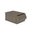 Contenitore a Bocca di Lupo Reciclato REPLAST Grigio Scuro Misura 5 - 450 x 720 x 300h mm - 88lt