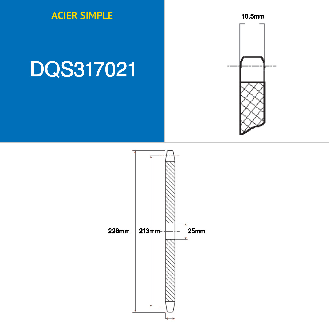 CMW - Disque pré alésé - Acier - Simple denture - 20B1 - 21 dents - Pas de 31,75 mm avec alésage de 25 mm-Lire la description