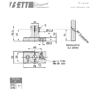 CONNETTORE A FLANGIA PER PERNO D.12-Leggi tutto
