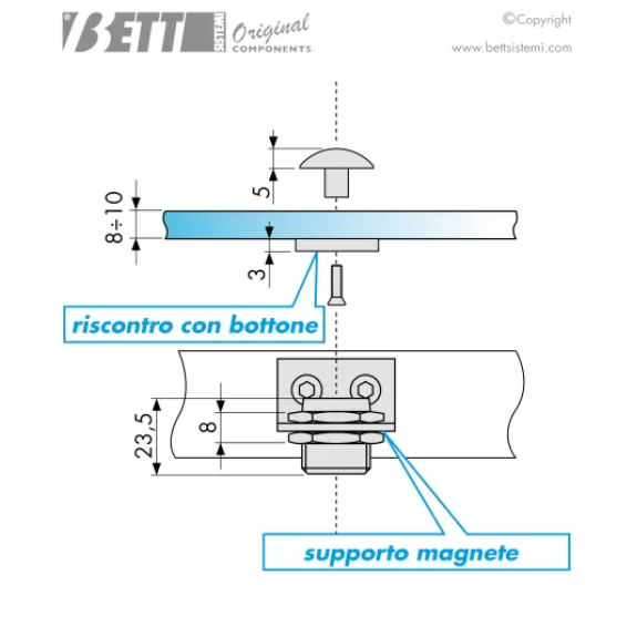TOPE DE PUERTA CON IMÁN DE ACERO INOX-Leer más