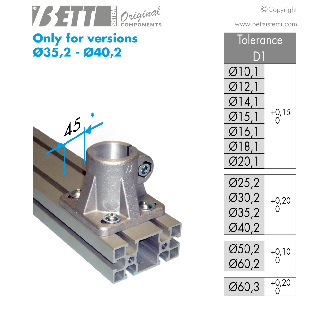 CONNETTORE CON BASE PER TUBI D.30-Leggi tutto