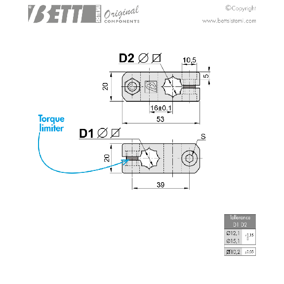 ROHRVERBINDER D.12 MIT ACHTECKIGEN LÖCHERN-Beschreibung lesen