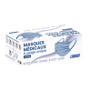 Masques chirurgicaux type IIR, 3 plis, EFB >99% boîte de 50