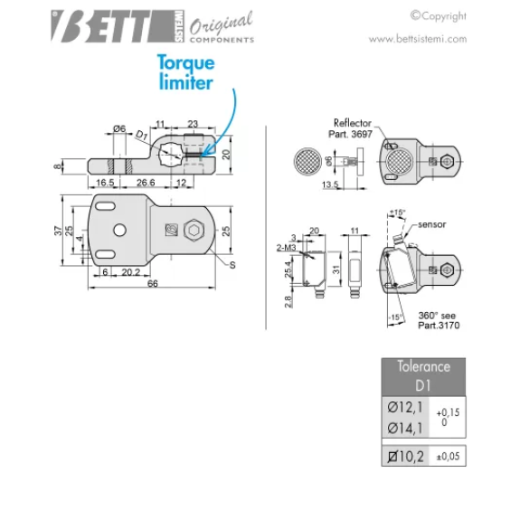 SENSOR ODER RÜCKSTRAHLERHALTER D.12-Beschreibung lesen