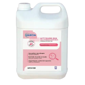 Gel désinfectant des mains, bidon 5 litres-Lire la description