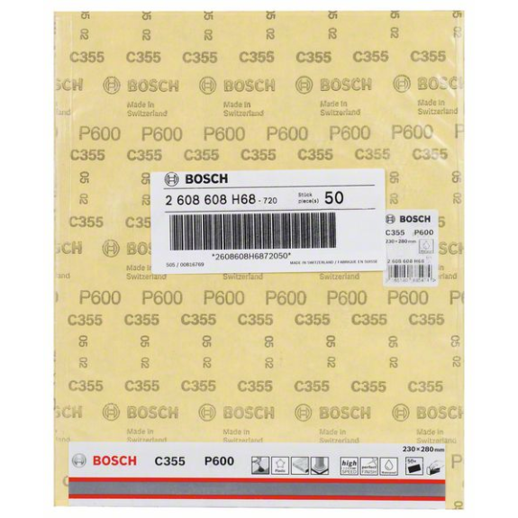 Bosch Schleifblatt C355, Papierschleifblatt, 230 x 280 mm, 600-Beschreibung lesen