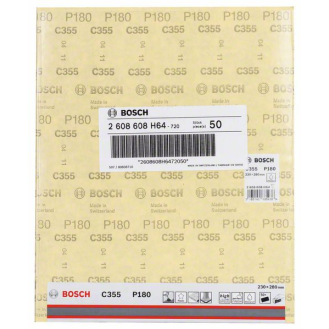 Bosch Schleifblatt C355, Papierschleifblatt, 230 x 280 mm, 180-Beschreibung lesen