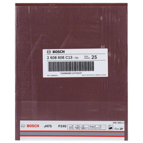 Bosch Schleifblatt Papier J475, Best for Metal, 230 x 280 mm, 240, ungelocht-Beschreibung lesen