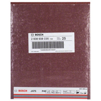 Bosch Schleifblatt Papier J475, Best for Metal, 230 x 280 mm, 40, ungelocht-Beschreibung lesen