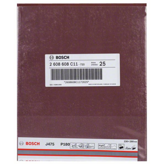 Bosch Schleifblatt Papier J475, Best for Metal, 230 x 280 mm, 180, ungelocht-Beschreibung lesen