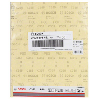 Bosch Schleifblatt C355, Papierschleifblatt, 230 x 280 mm, 80-Beschreibung lesen