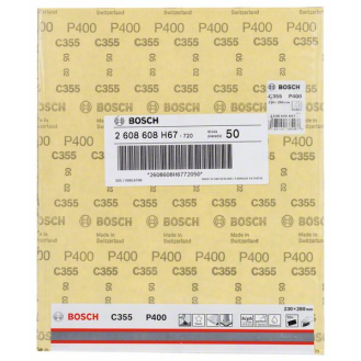 Bosch Schleifblatt C355, Papierschleifblatt, 230 x 280 mm, 400-Beschreibung lesen