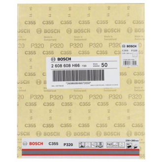 Bosch Schleifblatt C355, Papierschleifblatt, 230 x 280 mm, 320-Beschreibung lesen