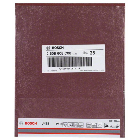 Bosch Schleifblatt Papier J475, Best for Metal, 230 x 280 mm, 100, ungelocht-Beschreibung lesen