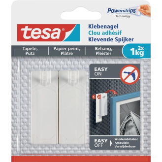 Tesa Klebenagel,Verst.,Tapete&Putz,2X1Kg,Blis 08 Weiss-Beschreibung lesen