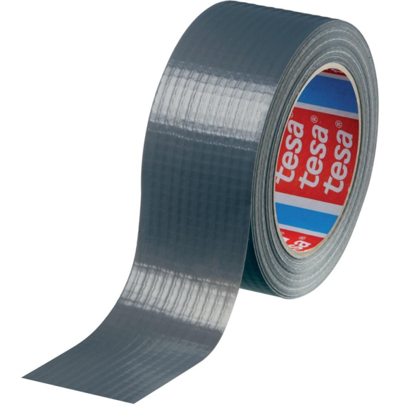 Tesa Duct Tape Basic 34 Argent Mat 50 m x 50 mm-Lire la description