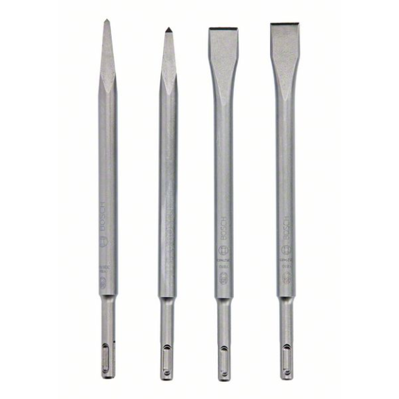 4-teiliges Meißelset mit SDS plus 4-teiliges Meißelset mit SDS plus-Beschreibung lesen