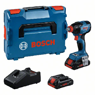 Bosch Akku-Drehschlagschrauber GDX 18V-210 C: 2x Akku ProCORE18V 4.0Ah, L-BOXX-Beschreibung lesen
