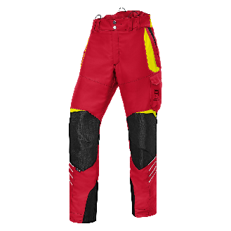KÜBLER FOREST Schnittschutzhose PSA 3 rot/warngelb Gr.  S-78-Beschreibung lesen