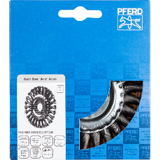Pferd Rundbrste gezopft RBG  115x12x22,2 mm Stahl-Draht- 0,50mm-Beschreibung lesen