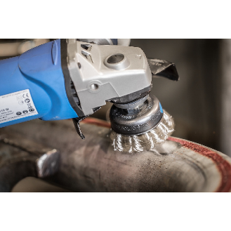 Pferd Topfbrste gezopft TBG  65 mm M14 Edelstahl-Draht- 0,35 mm-Beschreibung lesen