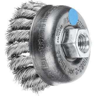 Pferd Topfbrste gezopft TBG  65 mm M14 Edelstahl-Draht- 0,35 mm-Beschreibung lesen