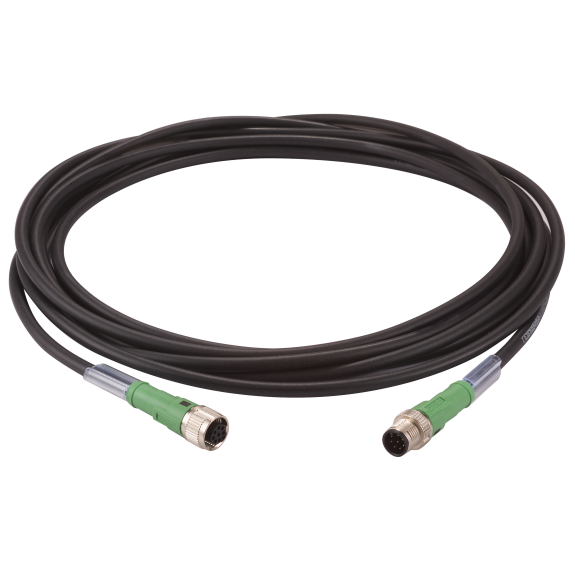 Kabel 5m mit M12-Stecker + Buchse-Beschreibung lesen