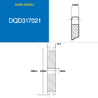 CMW - Disco pretaladrado - Acero - Engranaje doble - 20B2 - 21 dientes - Paso 31.75 mm con agujero 25 mm-Leer más