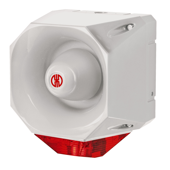 Blitz-Sirene WM 42 Töne 115-230VAC GY/RD-Beschreibung lesen