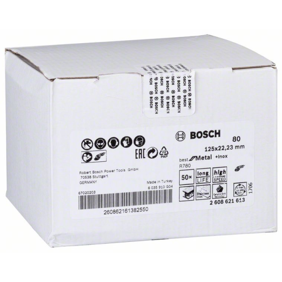 Bosch Fiberschleifscheibe R780 Best for Metal and Inox, 125 x 22,23 mm, 80-Beschreibung lesen